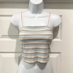 American Eagle Black Bungee-Strap Crop Top